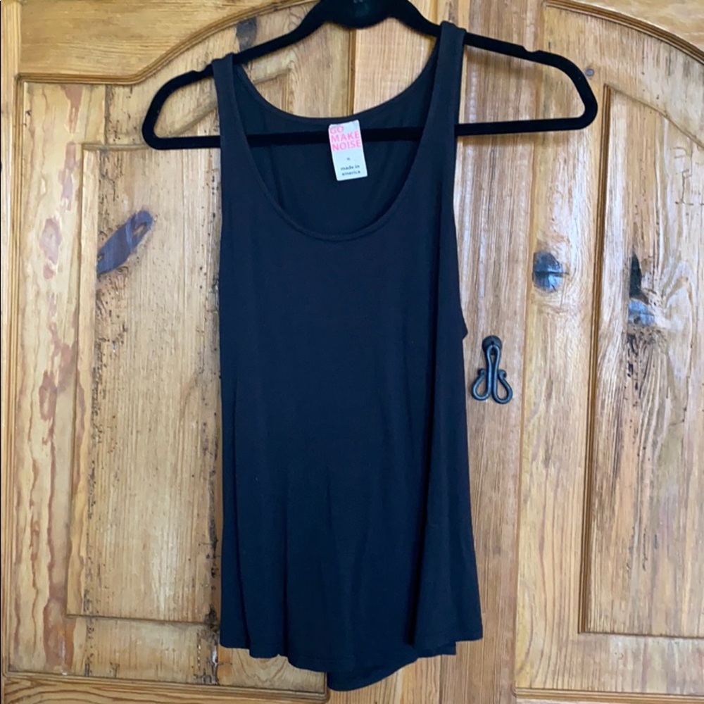 Go Make Noise black tank with open back